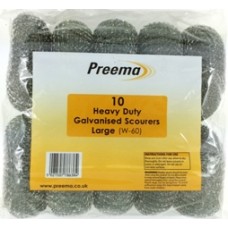 Preema Galvanised Scourers Heavy Duty Large W60 (10 Pieces)